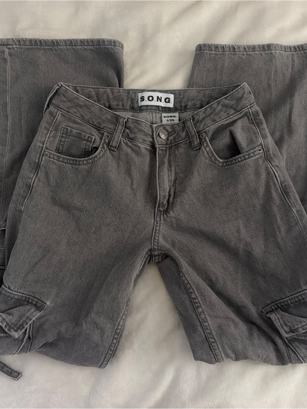 S.O.N.G. Gray Cargo Jeans
